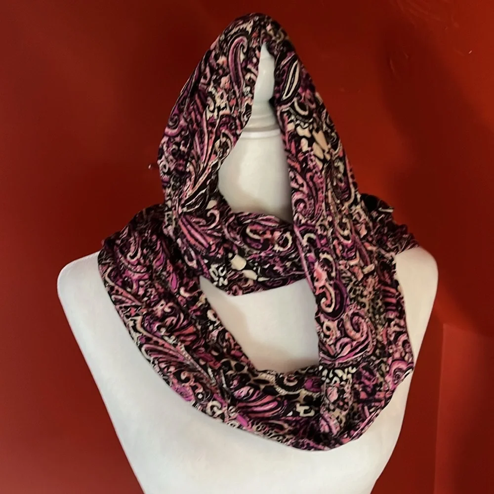 Infinity scarf/ headdress rayon and spandex material - Picture 4 of 5